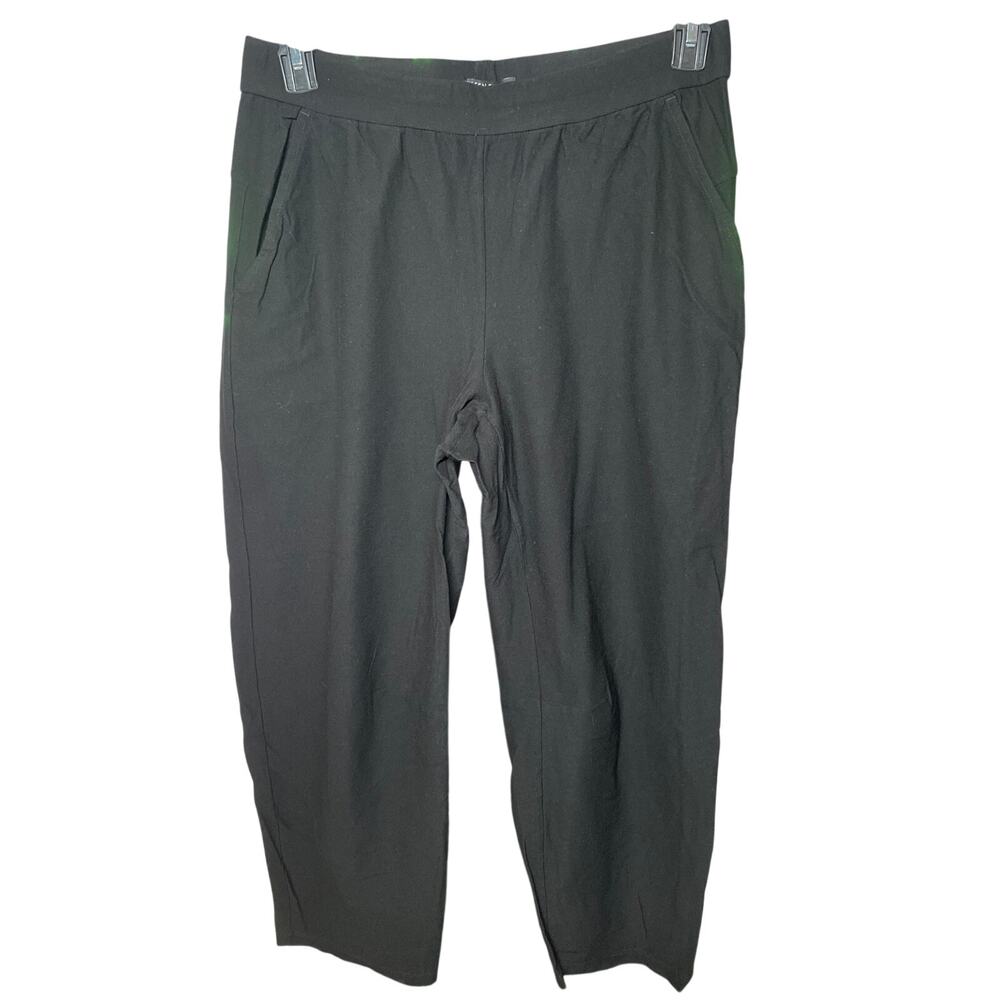 Eileen Fisher Petite Lantern Pants Womens Medium Black Cropped Crepe Work Casual - Picture 2 of 8